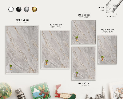 Lavagna magnetica da parete per calamite di colore bianco Eleganza del marmo