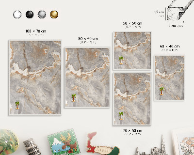 Lavagna magnetica stampata per calamite con cornice bianca Marmo eleganza
