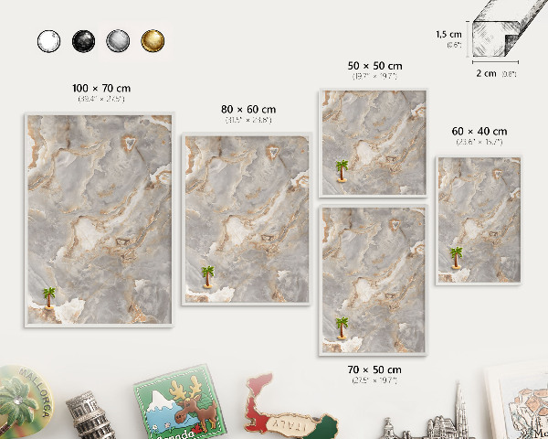 Lavagna magnetica da parete per calamite di colore bianco Eleganza del marmo