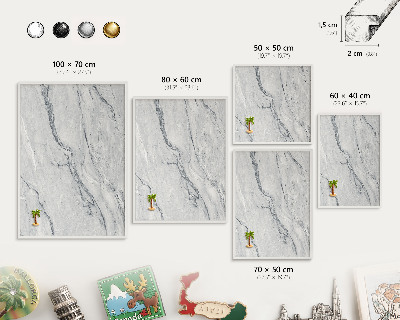 Lavagna magnetica stampata per calamite con cornice bianca Grigio eleganza t