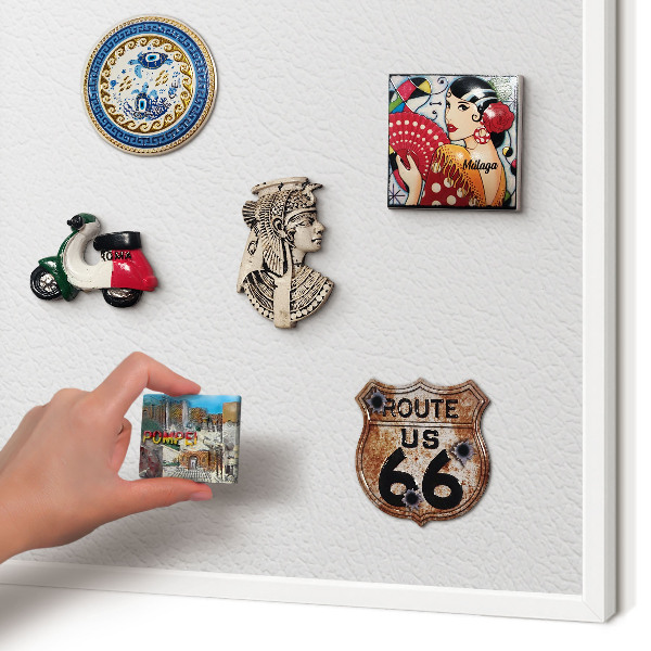 Lavagna magnetica da parete per calamite di colore bianco Trama bianca