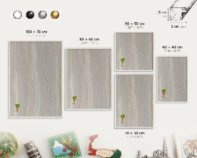 Lavagna magnetica stampata per calamite con cornice bianca Texture effetto marmo