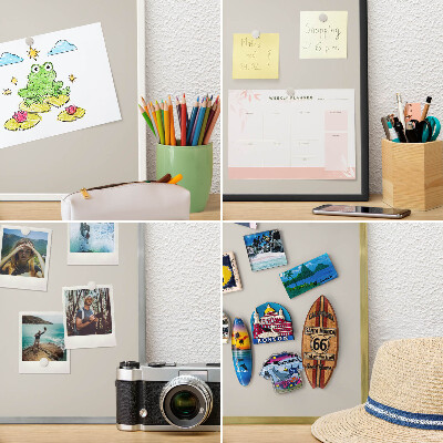 Lavagna magnetica da parete per calamite di colore bianco Pietra calda