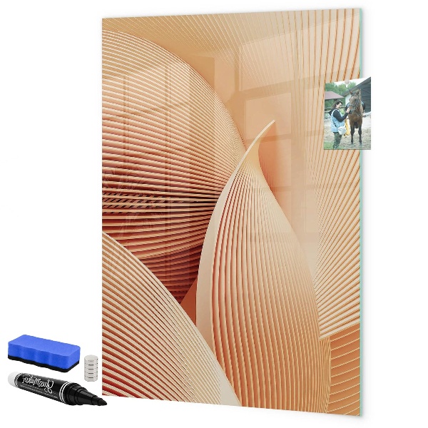 Lavagna magnetica con pennarelli Lavagna moderna per appunti e foto