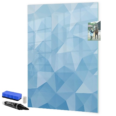 Lavagna magnetica con pennarelli Pannello fotografico moderno di colore blu
