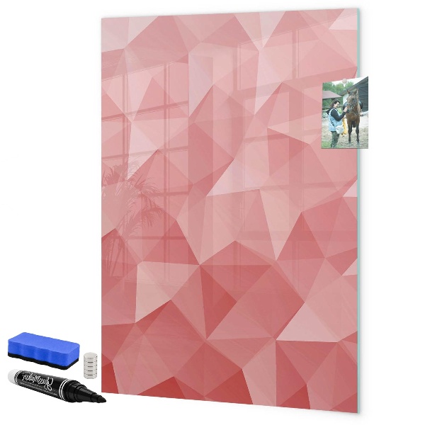 Lavagna magnetica scrivibile Una lavagna colorata per appunti e foto.