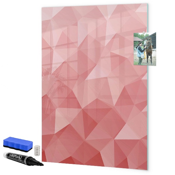 Lavagna magnetica scrivibile Una lavagna colorata per appunti e foto.
