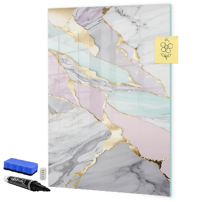 Lavagna magnetica scrivibile Una lavagna elegante per appunti e foto.