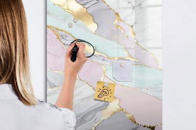 Lavagna magnetica scrivibile Una lavagna elegante per appunti e foto.