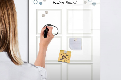 Lavagna magnetica scrivibile Vision board per idee creative
