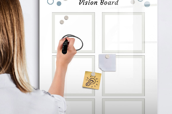 Lavagna magnetica scrivibile Vision board per idee creative