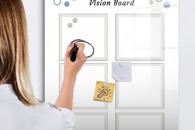 Lavagna magnetica scrivibile Vision board per idee creative