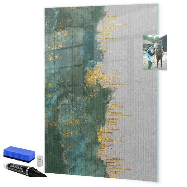 Lavagna magnetica con pennarelli Lavagna moderna per foto e appunti