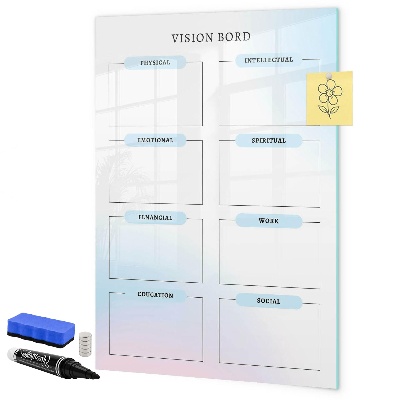 Lavagna magnetica scrivibile Vision Board per obiettivi personali