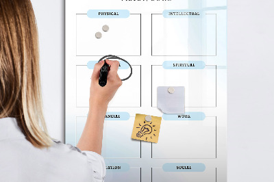 Lavagna magnetica scrivibile Vision Board per obiettivi personali