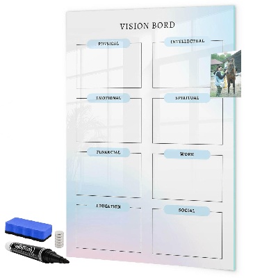 Lavagna magnetica scrivibile Vision Board per obiettivi personali