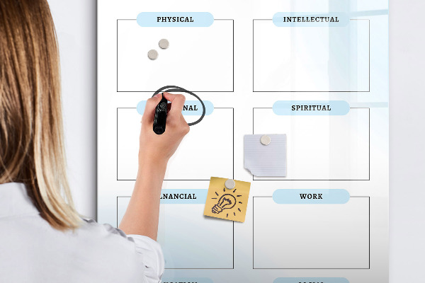 Lavagna magnetica scrivibile Vision Board per obiettivi personali
