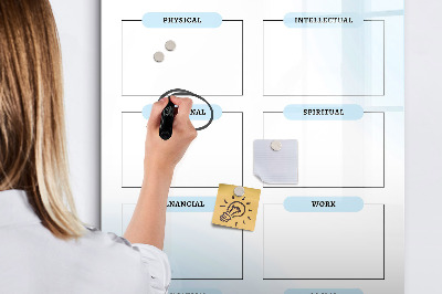 Lavagna magnetica scrivibile Vision Board per obiettivi personali