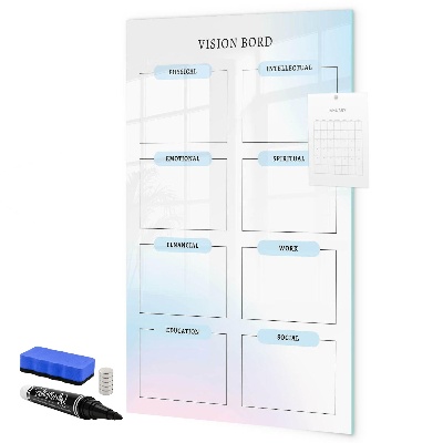 Lavagna magnetica scrivibile Vision Board per obiettivi personali
