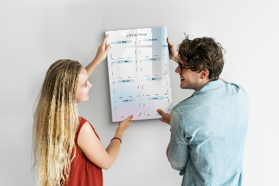Lavagna magnetica scrivibile Vision Board per obiettivi personali