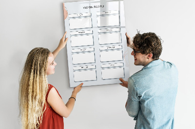 Lavagna magnetica con pennarelli Vision Board per una vita migliore