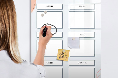 Lavagna magnetica con pennarelli Vision Board per una vita migliore
