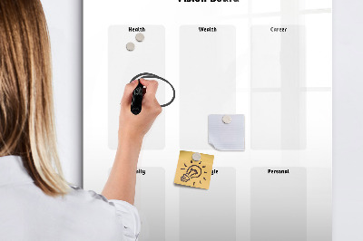 Lavagna magnetica con pennarelli Vision Board per gli obiettivi di vita