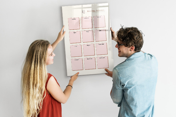 Lavagna magnetica scrivibile Calendario dei compleanni con spazio per le foto