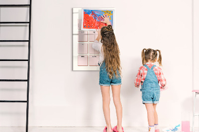 Lavagna magnetica scrivibile Calendario dei compleanni con spazio per le foto