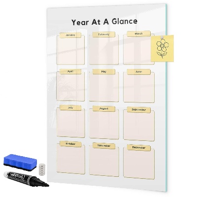 Lavagna magnetica scrivibile Calendario annuale personalizzabile