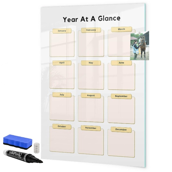 Lavagna magnetica scrivibile Calendario annuale personalizzabile