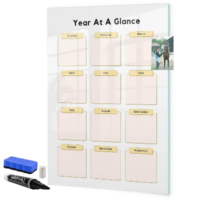 Lavagna magnetica scrivibile Calendario annuale personalizzabile