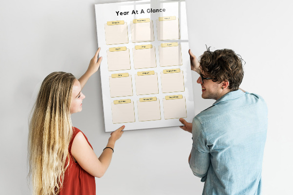 Lavagna magnetica scrivibile Calendario annuale personalizzabile