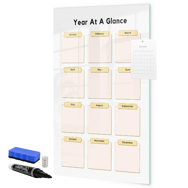 Lavagna magnetica scrivibile Calendario annuale personalizzabile