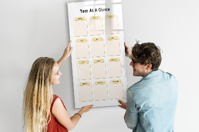 Lavagna magnetica scrivibile Calendario annuale personalizzabile