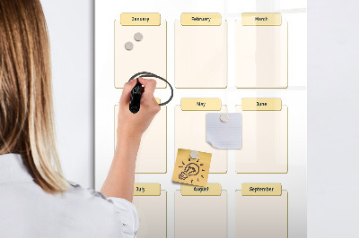 Lavagna magnetica scrivibile Calendario annuale personalizzabile