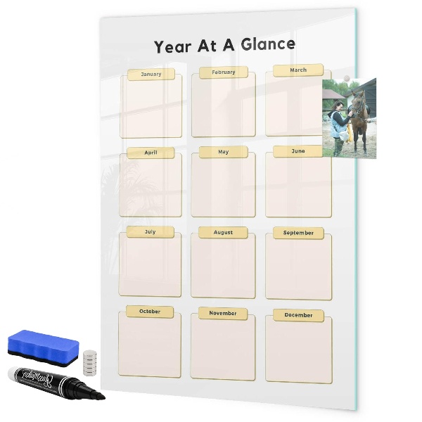 Lavagna magnetica scrivibile Calendario annuale personalizzabile