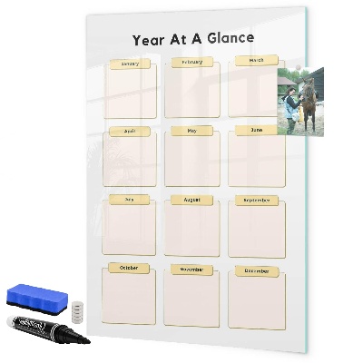Lavagna magnetica scrivibile Calendario annuale personalizzabile