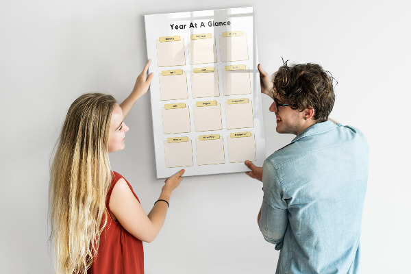 Lavagna magnetica scrivibile Calendario annuale personalizzabile