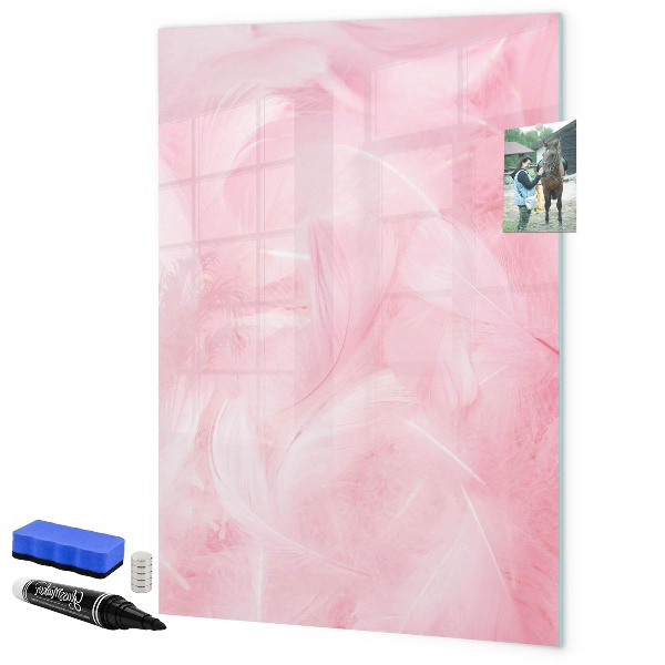 Lavagna magnetica scrivibile Lavagna rosa per appunti e foto