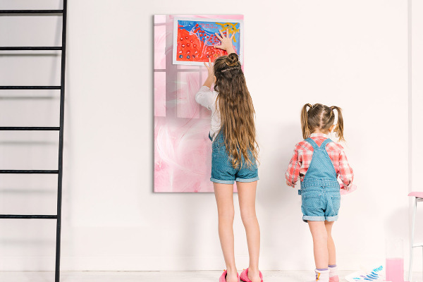 Lavagna magnetica scrivibile Lavagna rosa per appunti e foto