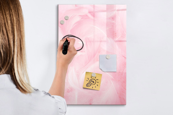 Lavagna magnetica scrivibile Lavagna rosa per appunti e foto