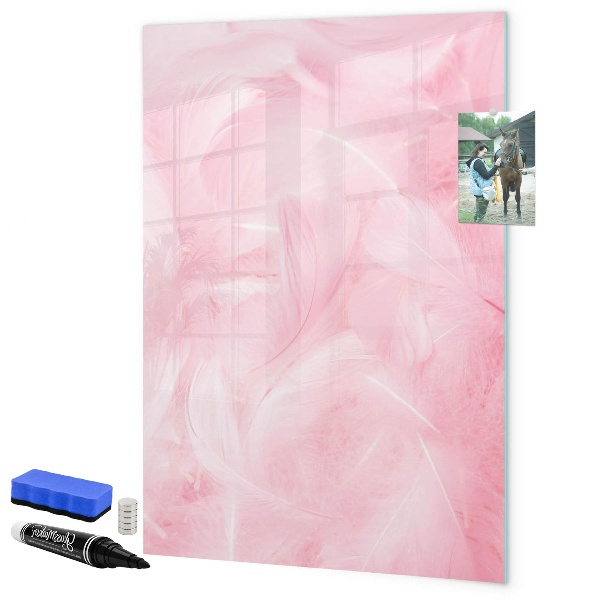 Lavagna magnetica scrivibile Lavagna rosa per appunti e foto