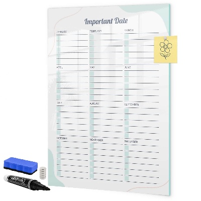 Lavagna magnetica scrivibile Agenda per date importanti e foto