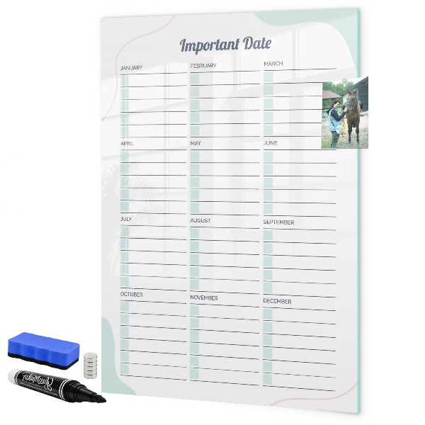 Lavagna magnetica scrivibile Agenda per date importanti e foto