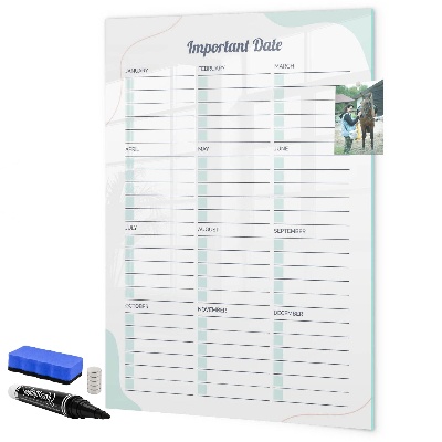Lavagna magnetica scrivibile Agenda per date importanti e foto
