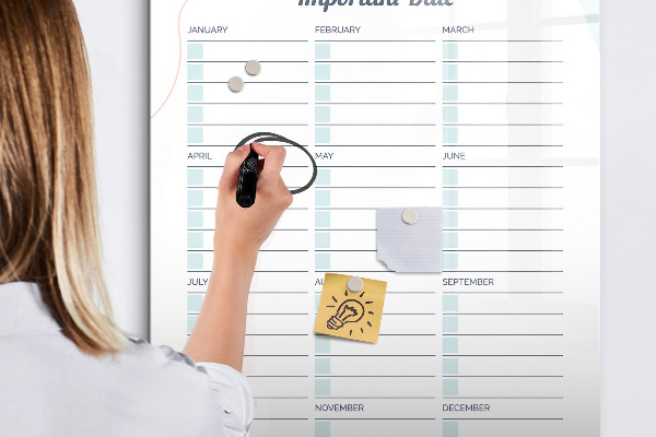 Lavagna magnetica scrivibile Agenda per date importanti e foto