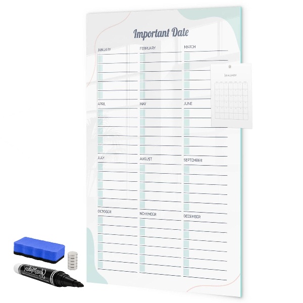 Lavagna magnetica scrivibile Agenda per date importanti e foto