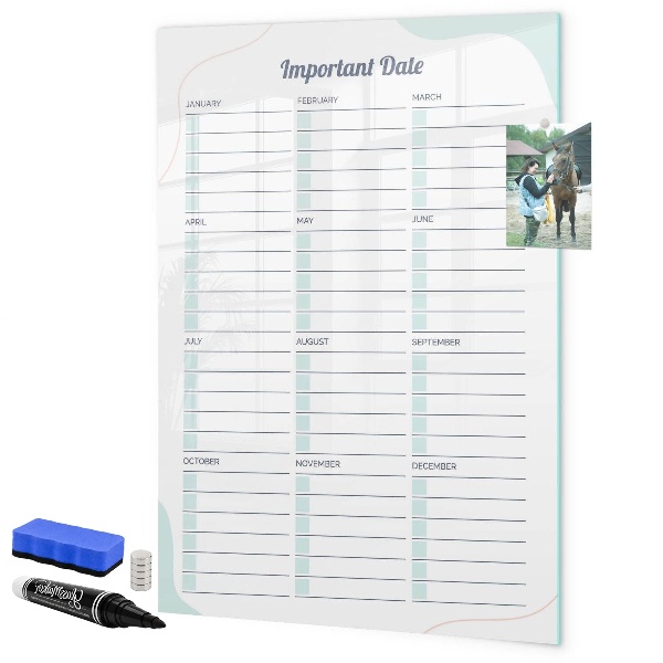 Lavagna magnetica scrivibile Agenda per date importanti e foto