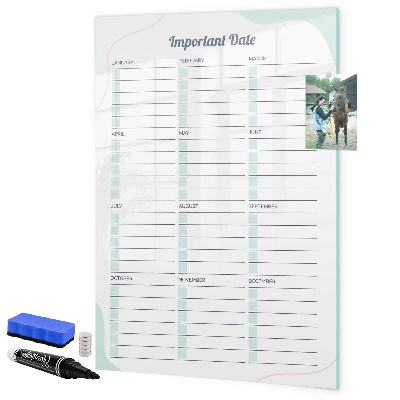 Lavagna magnetica scrivibile Agenda per date importanti e foto